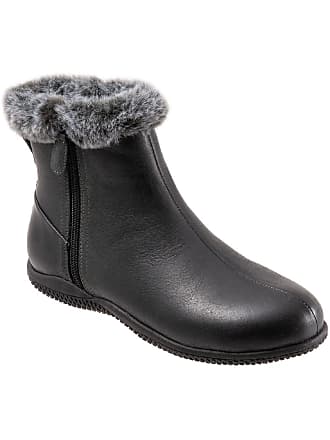 SoftWalk Women's Rimini Perf Boots - Wide Stone in Size 8