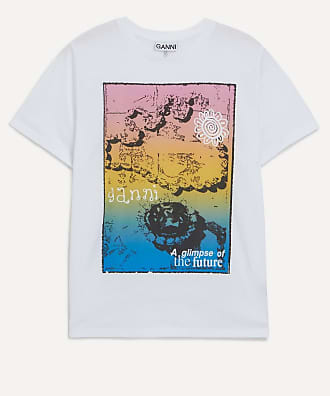 GANNI Love Club logo-print T-shirt - Farfetch