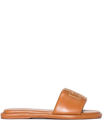 Leather sandals Tory Burch Brown size 7 US in Leather - 24979232