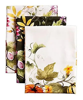 Maison D' Hermine Indian Floral 100% Cotton Set Of 3 Multi-Purpose