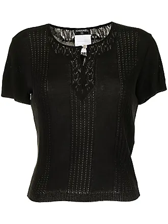 Chanel Pre-owned 2007 Lace-Trim Open-Front Silk Blouse