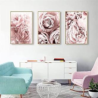 Abstraktion Rose Wandbilder auf Leinwand Kunstdruck Vierteilig 