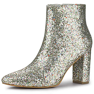 Silver sparkle hot sale ankle boots