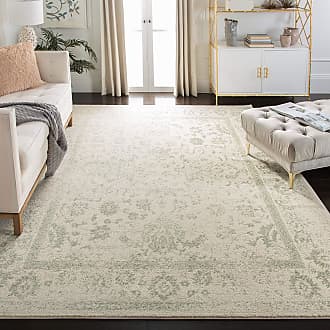 Safavieh Adirondack Collection 8 x 8 Square Ivory / Sage ADR109V Oriental Distressed Non-Shedding Living Room Bedroom Dining Home Office Area Rug