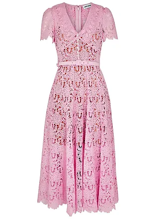 Semicouture botanical-print poplin dress - Pink