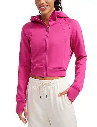 CRZ YOGA Butterluxe Womens Hooded Workout Jacket - Palestine