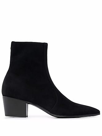 Black Niki 85 YSL-logo leather ankle boots