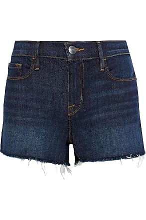 FRAME Denim Le Grand Garcon Jeansshorts in Weiß Damen Bekleidung Kurze Hosen Jeans-Shorts und Denim-Shorts 