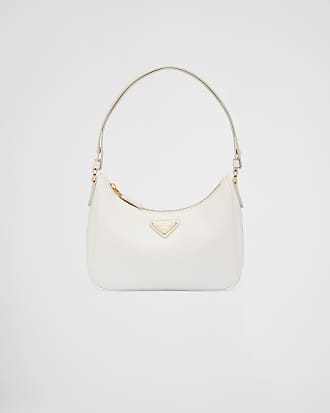 White Prada Re-edition Saffiano Leather Mini-bag