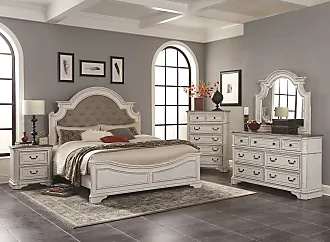 Roundhill Furniture Clelane Wood Bedroom Set with Bed, Dresser