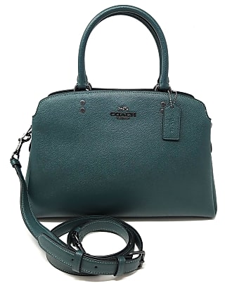 dark green coach bolsa