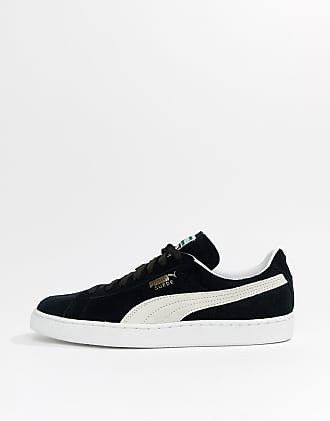 black and silver puma shoes