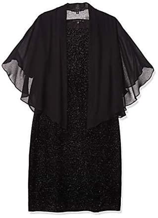 Tiana B. Tiana B Womens Chiffon Jacket Velvet Dress, Black, 6