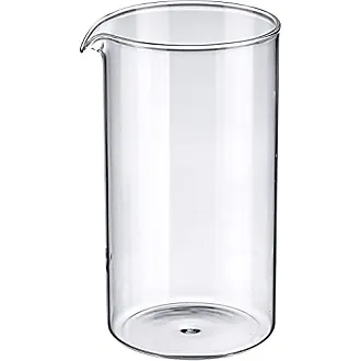 Relaxdays Bocal en verre avec couvercle, lot pratique de 6, 1,3 l,  octogonal, hermétique, 14,5x13,5x13,5 cm, transparent