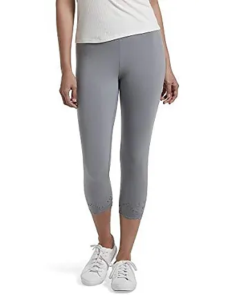HUE Women's Reversible French Terry Ultra High Waist Capri Legging,  Charcoal L New with box/tags 