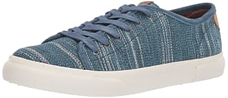 Frye Womens Gia Canvas Low Lace Sneaker, Denim Ticking Stripe, 8 M US