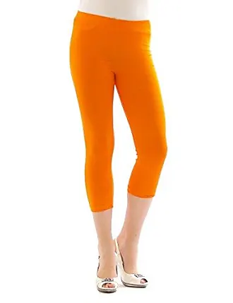 Daxon by - Legging corsaire effet ventre plat Orange - Vêtements Pantalons  Femme 19,50 €