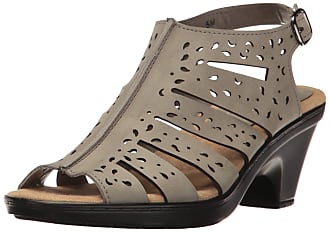 Easy Street Womens Kamber Heeled Sandal, Grey, 6 2W US