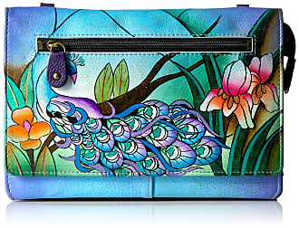 As Is Anuschka Hand-Painted Leather Organizer Block Wallet - 20487222