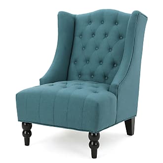 Christopher Knight Home Tilla Fabric Club Chair Light Blue 