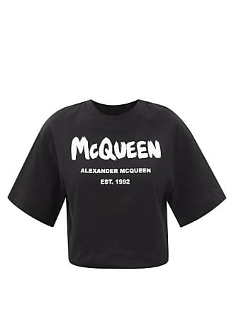 black mcqueen t shirt