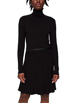 Mode Kleider Strickkleider Kleid Strickkleid schwarz 36 38 Winterkleid 