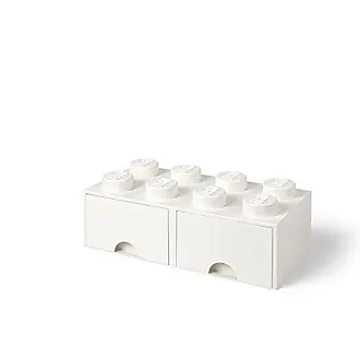 LEGO Brick Drawer, 8 Knobs, 2 Drawers, Stackable Storage Box, Light Royal  Blue