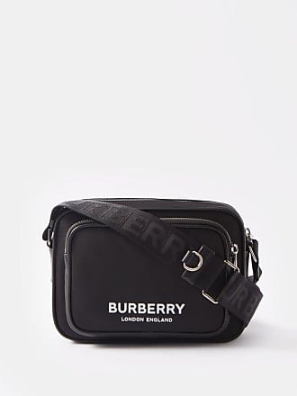 Burberry Monogram-plaque Check-print Crossbody Bag In Neutrals