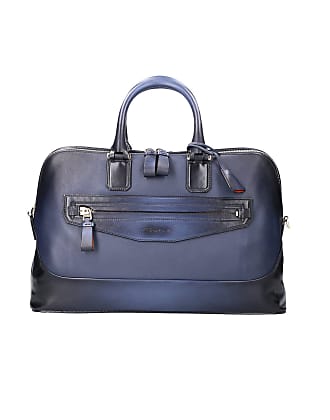 Santoni Leder Handtaschen in Blau für Herren Herren Taschen Aktentaschen und Laptoptaschen 