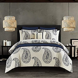 Chic Home Utopia 4 Piece Reversible Duvet Cover Set Patchwork Bohemian  Paisley Print Design Bedding King