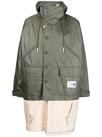 Sacai camouflage-print hooded coat - Green