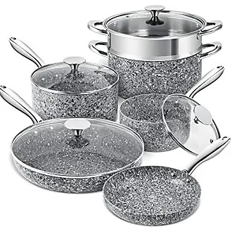 MICHELANGELO Stainless Steel Saucepan Set, 1QT & 3QT Saucepans with Lids,  Nonstick Sauce Pan with Lid, Stainless Steel Pot Set 4 Pieces, Dishwasher