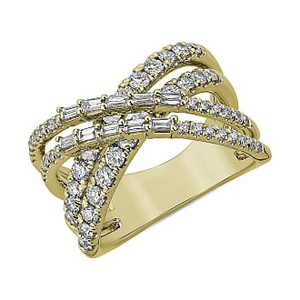 Blue Nile Double Crossover Diamond Ring in 14kt Yellow Gold (1 1/8 ct. tw.)