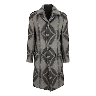 ETRO geometric-jacquard wool coat - Grey