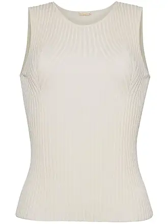 Adam Lippes draped silk sleeveless top - White