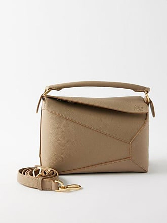 Loewe - Goya Small Leather Shoulder Bag - Sand for Women