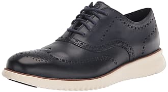 Cole Haan Mens 2.Zerogrand Wing OX Oxford, Navy Leather/Ivory, 8.5