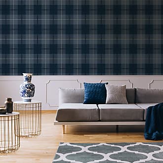 Graham & Brown Heritage Tweed Navy Wallpaper