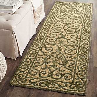Green Brown 6' x 9' Safavieh Castillian Collection CAS120A Hand-Knotted Premium Wool Area Rug 