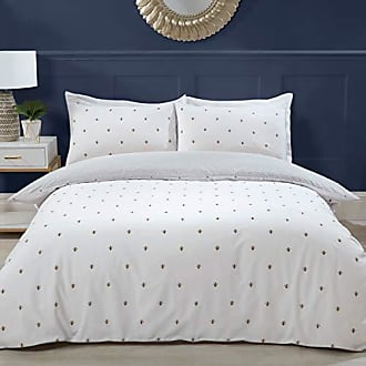 Sleepdown Parure de lit réversible avec Housse de Couette et taies d'oreiller Motif Cachemire Mandala Bleu 200 x 200 cm 