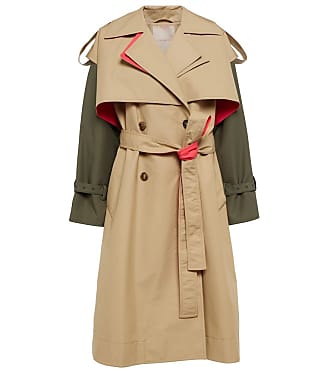 red winter trench coat