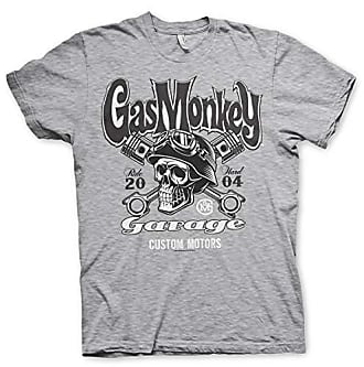 D.Gris Gas Monkey Garage Officiellement sous Licence GMG Beer Assistant T-Shirt
