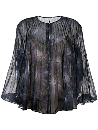 Vince floral-print blouse - women - Polyester - L - Blue