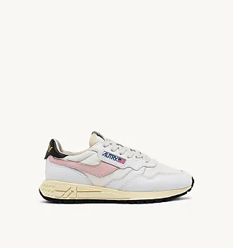 Autry reelwind low sneakers in nylon and leather color white black and pink