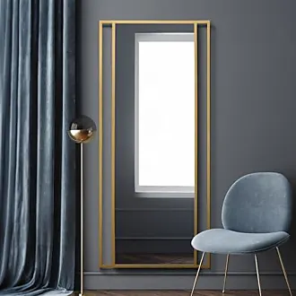 The Fenestra - Black Modern Window Leaner / Wall Mirror 79 X 47