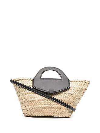 Hereu Mini Cabas Handwoven Straw Basket Bag In Neutrals