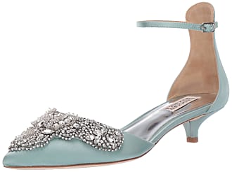 badgley mischka iris kitten heel slingback pump