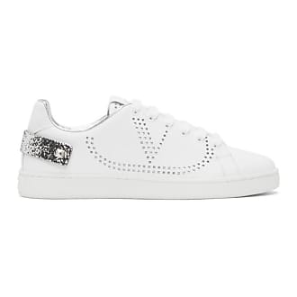 valentino open low top patent sneaker