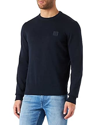 Moncler Baumwolle Sweatshirt Aus Baumwolle Mit Logo in Blau für Herren Herren Bekleidung Pullover und Strickware Rundhals Pullover 