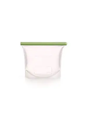 Lekue Reusable Silicone Food Storage Box Container, 0.2L, Green